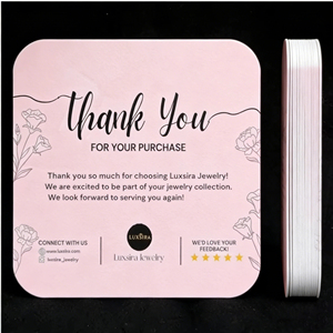 Cartes de vœux personnalisées imprimées sur papier couché fantaisie, carton, offset numérique, pelliculées, cartes de remerciement, échantillon disponible - Product Image 5