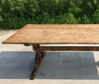 Banquet Party Wedding Modern X-Leg Table en bois massif Table de ferme à manger pour les événements