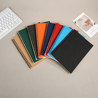 Bloc-notes promotionnel personnalisé de haute qualité PQ A5 en papier noir spirale, écologique, pour usage scolaire