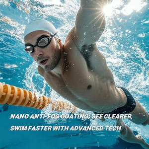 YL1700 Elite Racing Lunettes de natation pour athlètes Joint étanche souple Pont de nez flexible Vision HD Anti-buée Conception rationalisée - Product Image 6