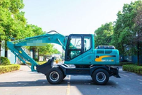 Excavatrice hydraulique sur roues moyenne SWE150W de 13,85 tonnes, pelleuse rapide sur roues