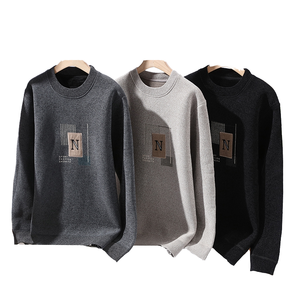 High Quality Brandour Apparels Men's Winter Knit Sweater Anti-Wrinkle Crew-Neck <b>Jumper</b> Polyester/Nylon Fleece Thickness Custom - Product Image 4