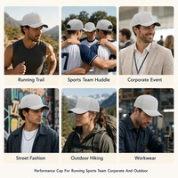 Casquette de baseball 5 panneaux personnalisée OEM ODM avec logo laser perforé, séchage rapide, pour le sport, la course, les activités de plein air, unisexe