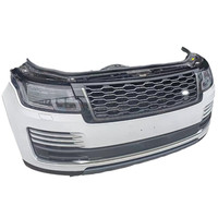 Grille de pare-chocs avant à visser d'occasion pour L405 avec découpes pour phares, système de refroidissement, radiateur et capteurs d'aide au stationnement