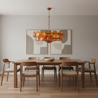 Lustre design en verre brun de Murano français, lampe suspendue vintage de luxe pour salon, chambre à coucher, salle à manger