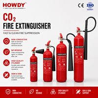 Extincteur à CO2 portable CE 5LBS 10LBS 15LBS 20LBS pour une extinction rapide et propre des incendies