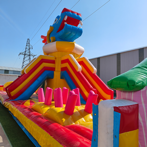 Juegos deportivos gigantes al aire libre para adultos, carrera inflable, carrera de obstáculos inflable para adultos y niños - Product Image 6