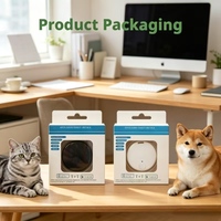 Traceur Bluetooth anti-perte pour animaux de compagnie, localisateur intelligent pour chats et chiens, alarme, porte-clés, coffret cadeau, boîte couleur, manuel, vente en gros