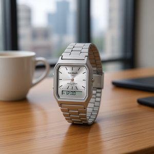 Timemark <b>Smart</b> <b>Watch</b> TM230S 3cm Stainless Steel Band Digital Display Square Case Water Resistant Men's Fashion <b>Watch</b> - Product Image 3