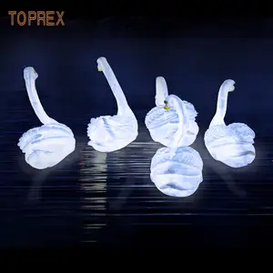 Ngoài trời Acrylic trang trí 3D điêu khắc động vật Thiên Nga ấm trắng Led trang trí ánh sáng