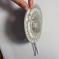 Plafonnier LED rond 120V 20W 118mm avec PCB, 5 températures de couleur réglables, interrupteur à chaîne ou télécommande, intensité variable, CRI élevé, sans scintillement, pour ventilateur de plafond