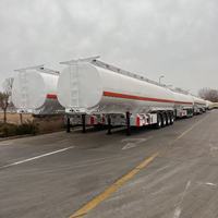 Semi-remorque citerne à pétrole, semi-remorque citerne à pétrole en acier au carbone haute résistance, citerne de transport de pétrole brut à 4 essieux.