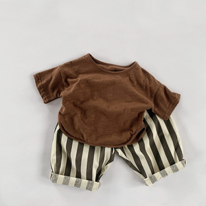 Vente en gros de pantalons pour garçons pantalons 100% coton pantalons décontractés pour enfants pantalons en <span class=keywords><strong>lin</strong></span> pour enfants - Product Image 3