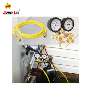 Regulador de Nitrogênio em Latão Amason Mais Vendido com Mangueira 0-600 PSI Entrada CGA580 Saída Flare 1/4" Modelo JGR-61 Serviço OEM Personalizado - Product Image 4