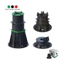 Support de terrasse auto-nivelant réglable en plastique pour dalles et revêtements de sol