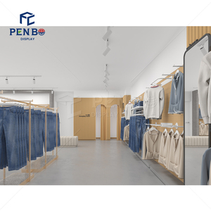 Espositori Vintage in Legno per <span class=keywords><strong>Jeans</strong></span>, Scaffali per <span class=keywords><strong>Negozi</strong></span> di Abbigliamento, Arredamento per <span class=keywords><strong>Negozi</strong></span> di <span class=keywords><strong>Jeans</strong></span> - Product Image 2
