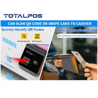 Système de point de vente Android TOTALPOS NB80 8'' 800*1280 IPS Écran tactile 4G Wifi 3 Go de RAM 16 Go de ROM Scanner Paiement NFC Caisse enregistreuse