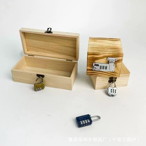 Caja de Almacenamiento de Madera con Cerradura, Organizador de Joyas de Madera Maciza con Tapa Abatible y Cerradura, Caja de Escritorio Hecha a Medida - Product Image 2