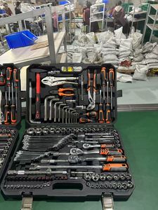 ราคาโรงงาน ชุดเครื่องมือซ็อกเก็ต 142 ชิ้น 142+2 ชิ้น 129 ชิ้น กล่องเครื่องมืออเนกประสงค์สำหรับใช้ในบ้าน กล่องเครื่องมือซ่อมรถยนต์ GJX- - Product Image 5