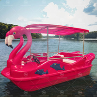 Bateau Flamingo Électrique pour 5 Personnes avec Corps en PE Idéal pour les Complexes Lacustres ou les Entreprises de Location