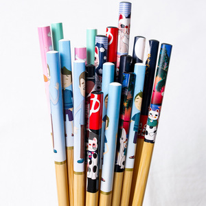 Bamboo Chopsticks 24cm Cartoon <b>Macaron</b> Colors 5 Pairs Gift <b>Box</b> For Presents - Product Image 5