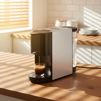 Machine à café expresso semi-automatique commerciale en acier inoxydable électrique 240 ml, système de brassage d'eau chaude, pression de 19 bars