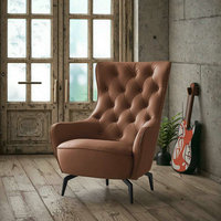 Fauteuil moderne en cuir souple solide pour le salon mobilier modulaire pour hôtels villas appartements fermes