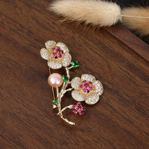 Luxury Women's Alloy Flower <b>Brooch</b>-Elegant Fashionable <b>Pin</b> for Wedding & Gift - Product Image 2