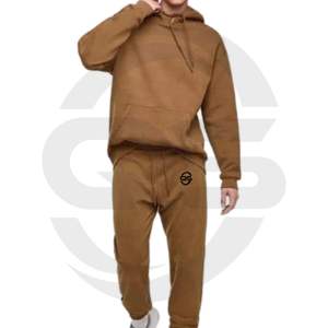 High Quality Custom Print/Embroidered Logo Men'<b>s</b> Fleece Jacket <b>and</b> Joggers Pants Set Sweat Track <b>Suit</b> for Active Lifestyle - Product Image 1