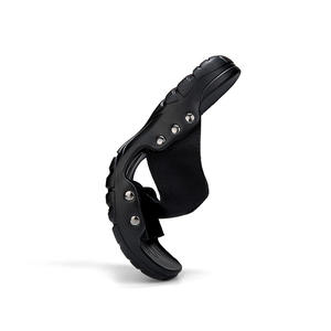 Nouveauté été <span class=keywords><strong>Sandales</strong></span> ouvertes décontractées en cuir de vache pour homme, style coréen, respirantes, à enfiler, couleur unie - Product Image 2