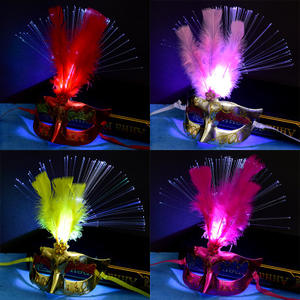 Máscaras de media cara LED P253 para Halloween, accesorios de bar, máscaras de fiesta sexys, venta al por mayor - Product Image 2