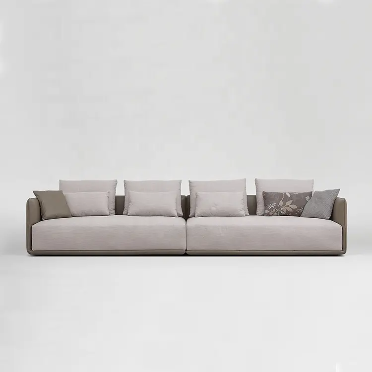Three seater sofa set living room furniture grey fabric leather sofa set for 1 2 3 seater