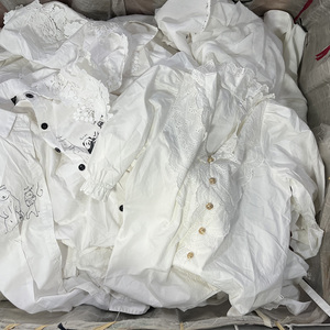 Venta al por Mayor de Ropa Usada, Camisetas de Verano, Directo de Fábrica, Blusa Blanca de Algodón Usada de Primera Calidad para Mujer, Lote de Ropa Usada - Product Image 1