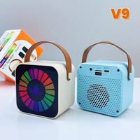 V9 Enceinte de karaoké avec microphone, haut-parleur Bluetooth pour fêtes en extérieur et soirées en famille