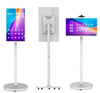 Téléviseur intelligent Android portable de 32 pouces avec caméra 13MP et 128 Go de stockage, idéal pour les soirées à la piscine, les nuits cinéma et les événements en extérieur
