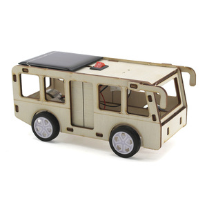 Kit de modelo de autobús de madera con energía solar, juguete educativo de ciencia de 145mm para niños, proyecto de ensamblaje de aprendizaje STEM - Product Image 2