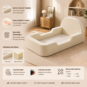 <span class=keywords><strong>Divano</strong></span> <span class=keywords><strong>Letto</strong></span> per Bambini Imbottito in Morbida Schiuma con Rivestimento Rimovibile e Imballaggio Compresso per Cameretta, Soggiorno e Camera da <span class=keywords><strong>Letto</strong></span> - Product Image 4