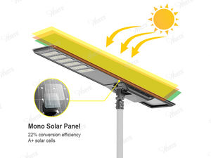 مصباح شارع شمسي LED متكامل عالي الإضاءة موفر للطاقة مقاوم للماء للاستخدام الخارجي بقوة 120 واط - Product Image 4