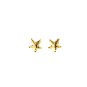 Boucles d'oreilles clous en forme d'étoile en acier inoxydable 316L plaqué or PVD, bijoux tendance - Product Image 2