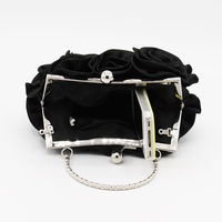 Sac de soirée en satin personnalisé avec fleurs, pochette de mariée, sac à main pour femme, design rose 3D, pour mariage, fête, bal de promo