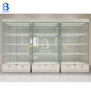 Tùy Chỉnh Bán Lẻ Thuốc Lá Cửa Hàng Phụ Kiện Bằng Gỗ Xì Gà Cửa Hàng Hiển Thị Tủ Có Thể Điều Chỉnh Laminate Glass Showcase Cho - Product Image 2