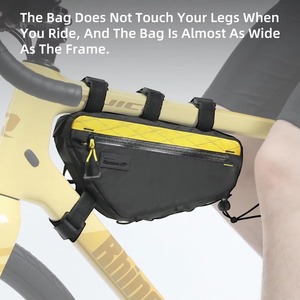 Muestra Gratis, Bolsa de Bicicleta Impermeable Negra de Buena Calidad, Bolsa Trasera para Bicicleta, Bolsa para Tubo de Asiento, Bolsa para Cuadro de Bicicleta, Accesorios para Bicicleta - Product Image 2