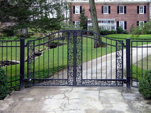 <span class=keywords><strong>Portail</strong></span> en fer forgé orné Prima avec verre texturé-Solution d'entrée sécurisée et magnifique - Product Image 6