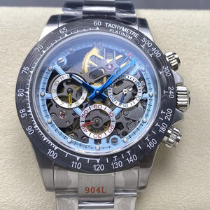 Reloj Mecánico de Lujo, Super Calidad, Resistente al Agua, 40mm, Acero 904L, Movimiento ETA 4801, Esqueleto Luminoso de Carbono - Product Image 1