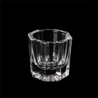 Verre clair Acrylique Ongles Monomère Liquide Tasse En Plastique Dappen Plat Pour Ongles