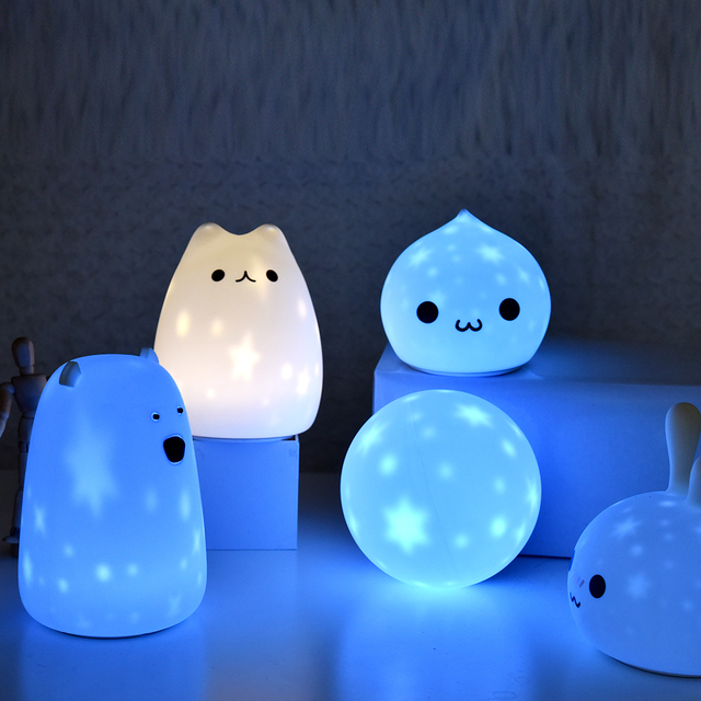 Lampara De Escritorio Soft Small Night Light Star Projection Creative Dream Bedside Lamp