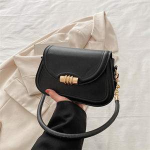 Nuevo Bolso pequeño Retro para mujer, bolso de axila con cadena para mujer, nuevo bolso de hombro tipo bandolera de Color sólido 2024 - Product Image 4