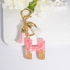 Porte-clés Pompon Tendance et Mignon en Métal et Peluche, avec Lettre Personnalisée, Pompons à Initiales, en Acrylique et Plastique, Pendentif Ms - Product Image 3
