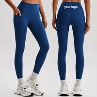Legging de sport en Spandex sans couture, effet push-up et galbant, avec poches, pour femme