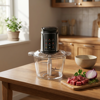 Hachoir et trancheuse à viande électrique domestique entièrement automatique de 300 W, grande capacité 3 L